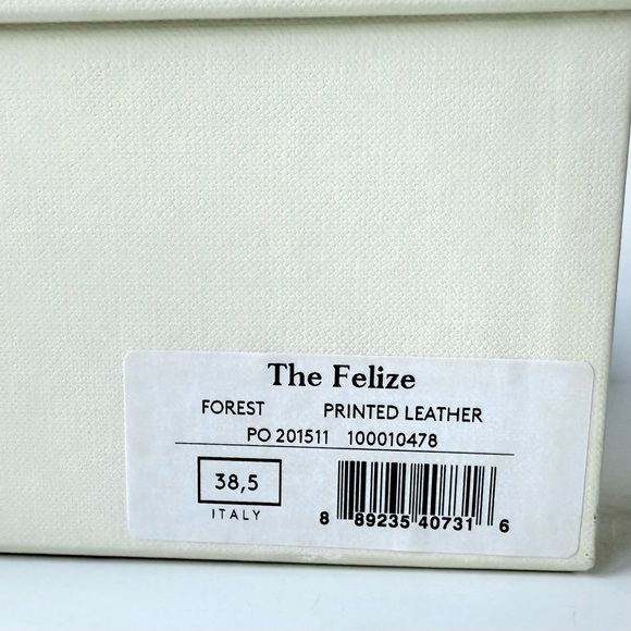 M. Gemi Felize Forest Green Python Snakeskin Embossed Loafers Size 38.5 IT 8 US - Picture 16 of 16